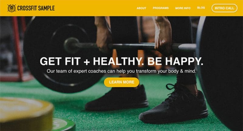 Having a call to action is a critical part of the best fitness website designs