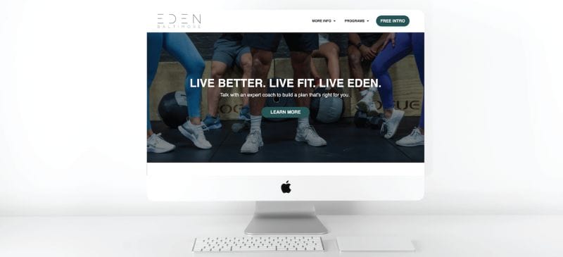 Eden Fitness Gym Website 1