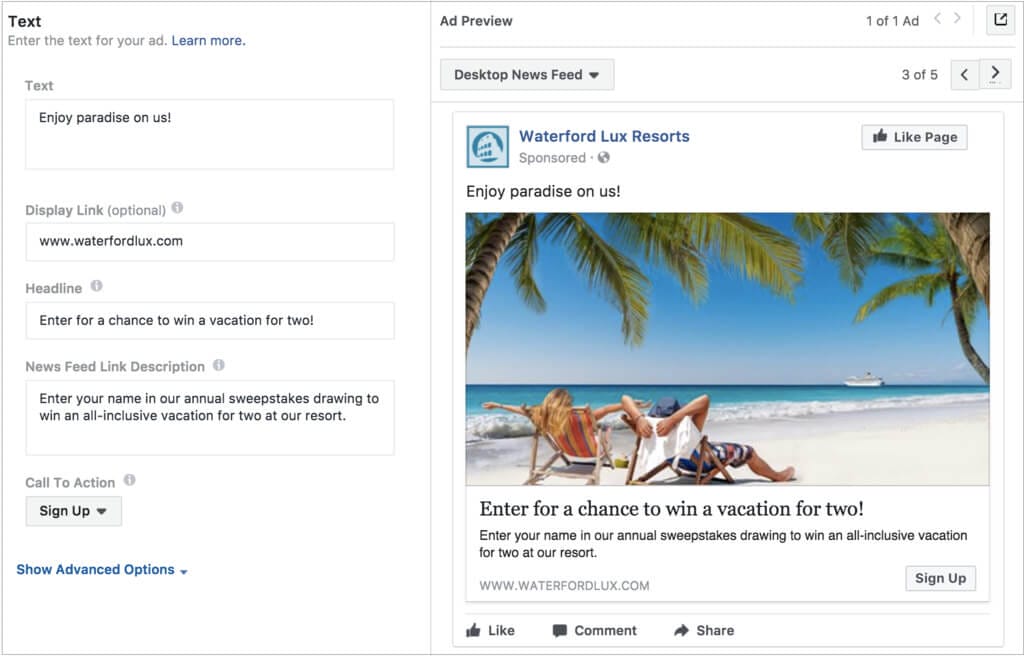18. setting facebook lead ad