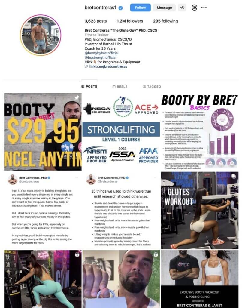 Are You Making This Gym Marketing Mistake? 4 4 Bret Contreras client avatar glute training
