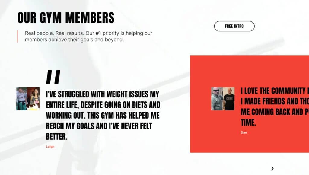 Kilo gym website image 5