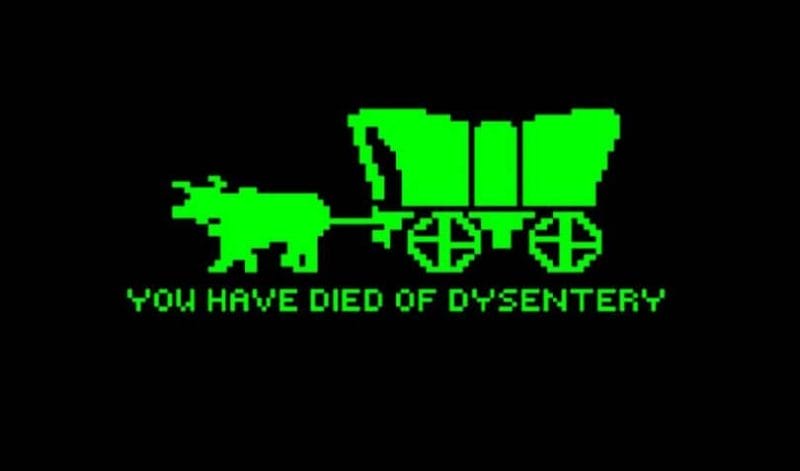 Line from the famous game over screen from The Oregon Trail series of computer games