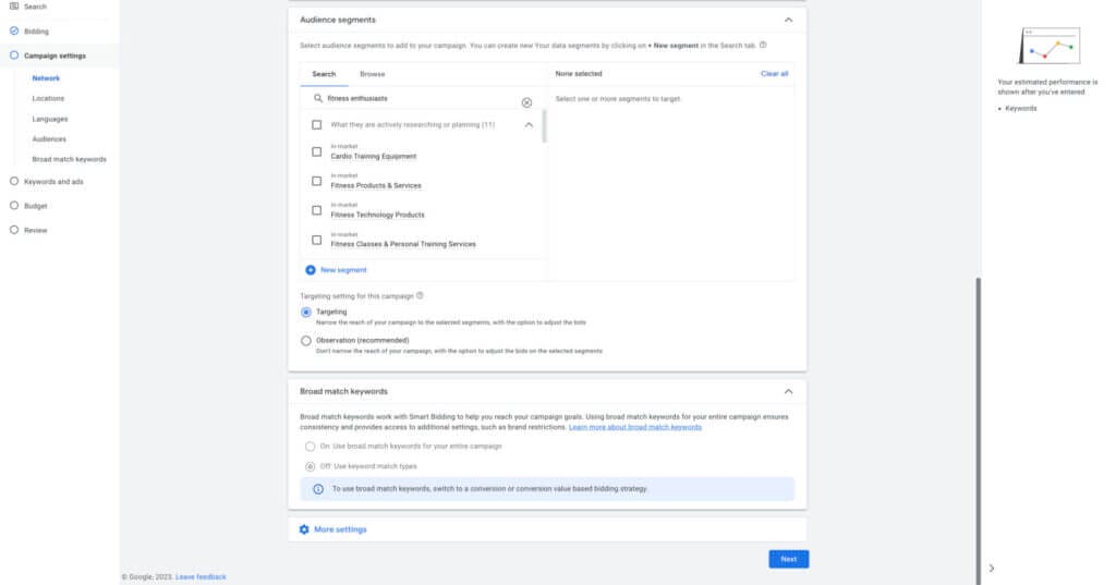 Choose the Target Audience for your Google Ads Campaign