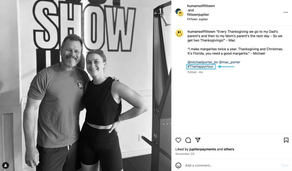 fittownjupiter hashtag campaign