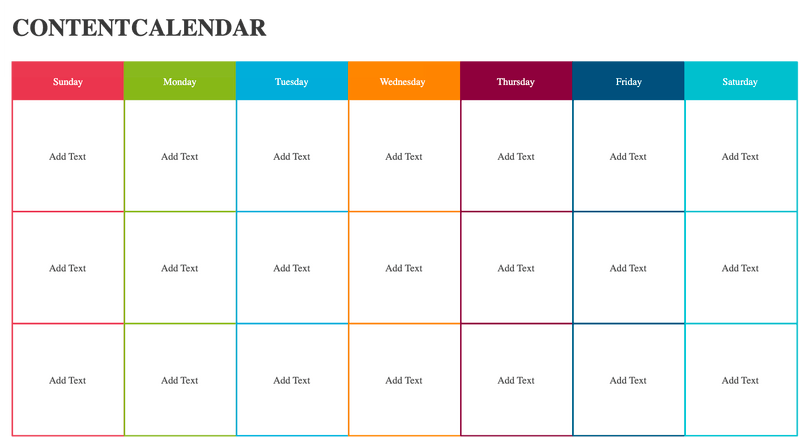example for organizing and schedule your social media gym posts
