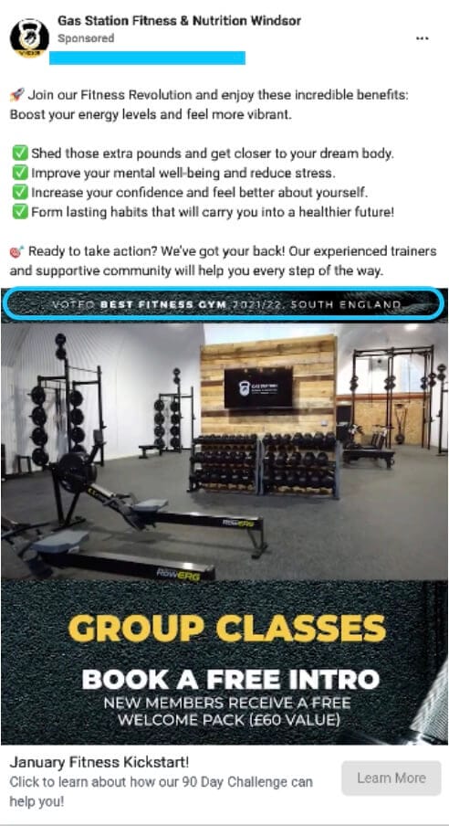 Gas Station Fitness, voted ‘Best Fitness Gym in South England