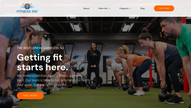 Fitness Inc gym website optimized to get more leads