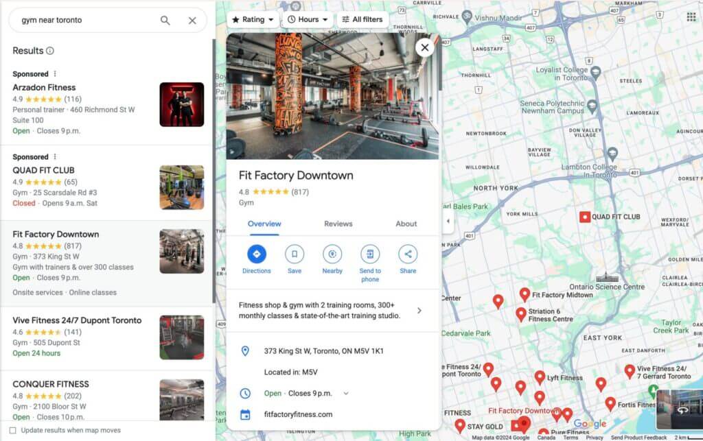 Use your Google Business profile to improve your Gyms local SEO