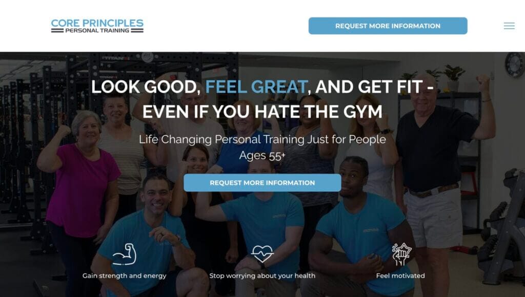 Core Principles gym website