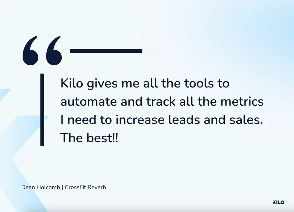 Get More Time for Gym Growth with These 12 Features 6 crossfit reverb testimonial for Kilo GMS