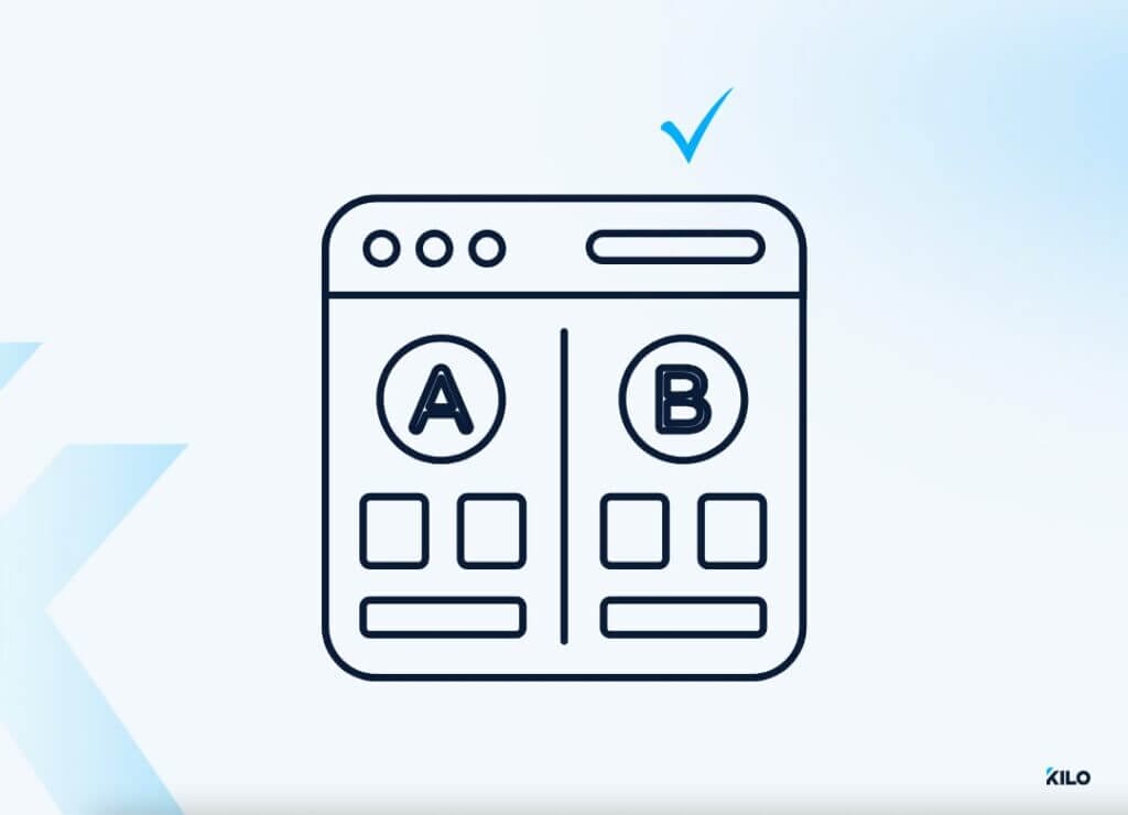 A/B testing graphic