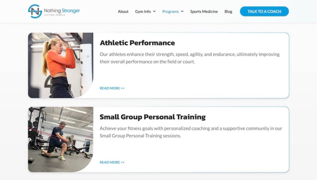 nothing stronger two training programs