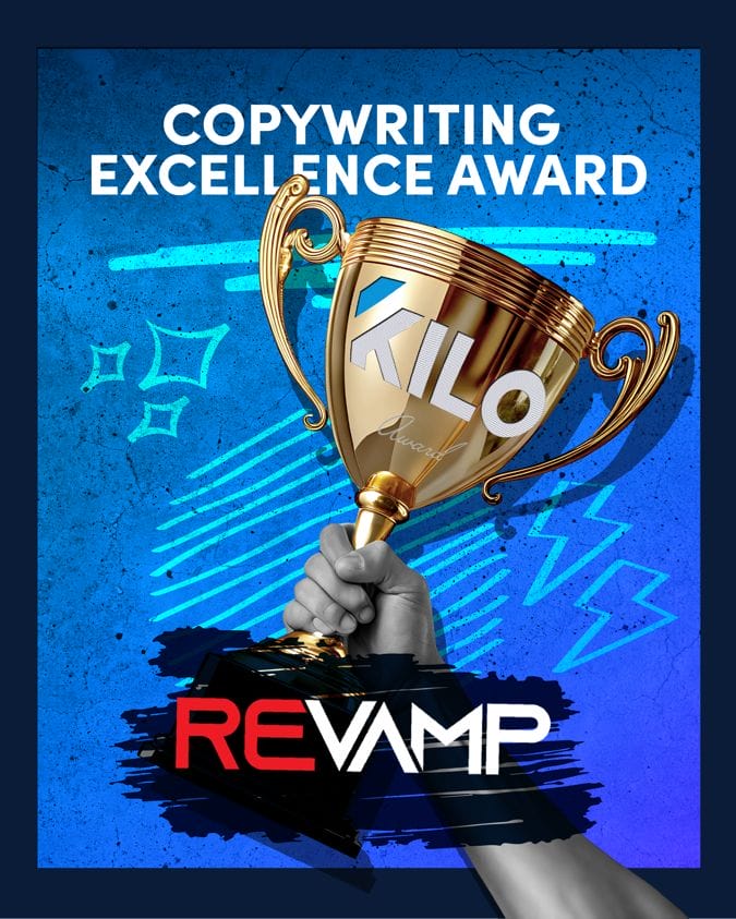 Kilo Awards Revamp Training Copywriting Excellence Award