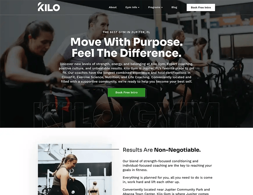 Vector - Gym Website Template by Kilo